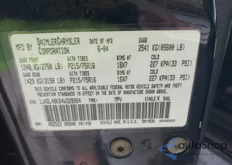 2004 Jeep Liberty Sport from USA, damaged, VIN 1J4GL48K64W329964